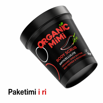 SCRUB TRUPI KUNDËR CELULITIT ME KRIPË DETI, DHE SPEC TË KUQ – 200g